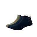Allen Solly Mens Cotton Ankle Length Socks (Pack Of 3) Black, Beige, Navy