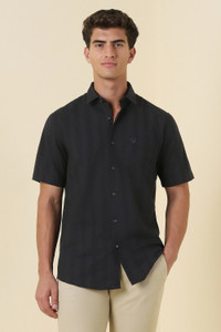 Allen Solly Men Solid Casual Black Shirt