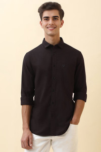 Allen Solly Men Solid Casual Brown Shirt