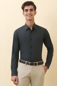 Allen Solly Men Solid Casual Grey Shirt