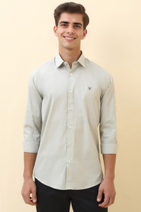 Allen Solly Men Solid Casual Grey Shirt