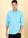 Allen Solly Men Solid Casual Light Blue