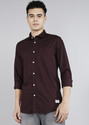 Allen Solly Men Solid Casual Maroon Shirt