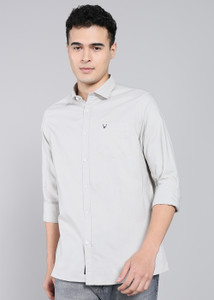 Allen Solly Men Solid Formal Grey Shirt
