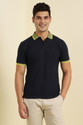 Allen Solly Men Solid Polo Neck Pure