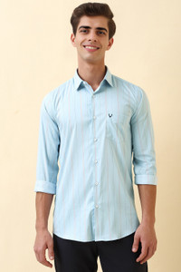 Allen Solly Men Striped Casual Light Blue