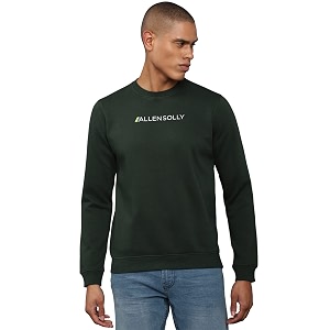 allen solly men39s regular fit crew neck sweatshirt with branding