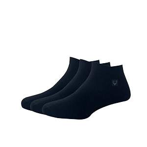 allen solly mens cotton ankle length socks pack of 3 black