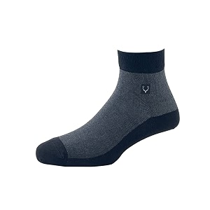 allen solly quarter length men39s pique pattern socks - black
