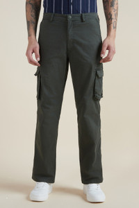 Allen Solly Regular Fit Men Green Trousers
