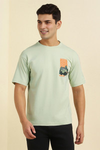 Allen Solly Self Design Men Crew Neck