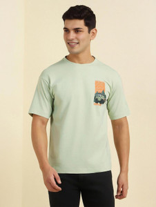 Allen Solly Self Design Men Crew Neck