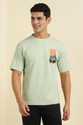 Allen Solly Self Design Men Crew Neck