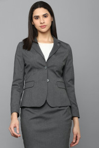 allen solly self design single breasted formal women blazer