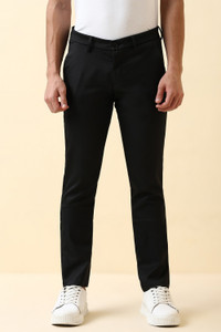 Allen Solly Slim Fit Men Black Trousers