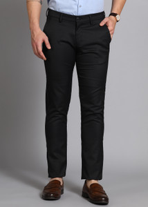 Allen Solly Slim Fit Men Black Trousers