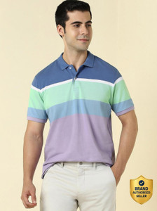 Allen Solly Striped Men Polo Neck Multicolor