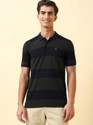 Allen Solly Striped Men Polo Neck Dark