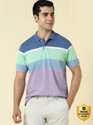 Allen Solly Striped Men Polo Neck Multicolor