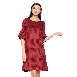 Allen Solly Womens A-Line Knee-Long Dress