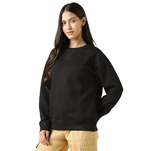 allen solly women39s oversized solid sweatshirt