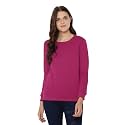 Allen Solly Women's Regular Fit Solid Crew Neck Sweatshirt