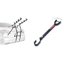 Allen Sports Deluxe 4-Bike Trunk Mount Rack, Model 104DB-R, Black &amp; Tension Bar Bicycle Cross-Bar Adaptor, Black, One Size
