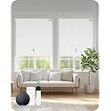 Allesin Motorized Blinds with Remote (Cloud-Patterned, 34" W x 72" H)