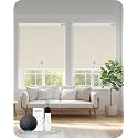 Allesin Motorized Blinds with Remote (Sand-Linen, 31" W x 72" H)