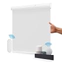 Allesin Motorized Roller Blinds Shade with Remote Control for Windows, Blackout Smart Roller Shades, Cordless &amp; Rechargeable Automatic Blinds for Home, Office (White,H72 x W29)