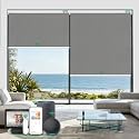 Allesin Smart Motorized Blinds with Remote (Gray, 31" W x 72" H)