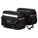 Allextreme 70L Motorcycle Saddle Bag | Heavy-Duty Waterproof Double Side Bag with Dual Locking System, Inner Liners & Rain Covers | Large Touring Saddle Bags for All Straight Exhaust Bikes (Black)