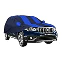 Allextreme MSE5004 Car Body Cover Compatible with Maruti Suzuki Sx4 Custom Fit Dustproof UV Heat Resistant Indoor Outdoor Body Protection (Navy Blue &amp; Red with Mirror)