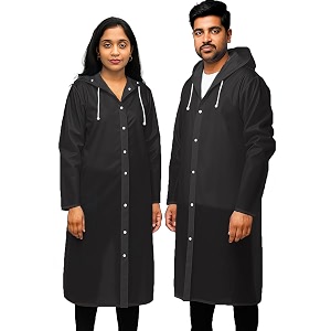 Allextreme EVA Waterproof Unisex Rain Coat Hooded Full Sleeves Outdoor Men, Women, Boys & Girls Rainwear Poncho Raincoat for Camping, Hiking & Travell