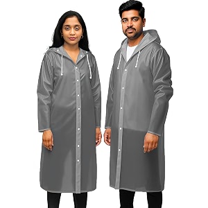Allextreme EVA Waterproof Unisex Rain Coat Hooded Full Sleeves Outdoor Men, Women, Boys & Girls Rainwear Poncho Raincoat for Camping, Hiking & Travell