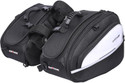 ALLEXTREME EXBSB02 Bike Saddle Bag with Reflective Strips & Large Storage Multiple Pockets Double-side Black Nylon Motorbike Saddlebag