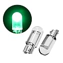 AllExtreme EXT101C Universal T10 LED Parking Light Glass Enclosed Super Bright 6000K Interior Pilot License Plate Dome Indicator Lamp Bulb for Car & Motorcycle (2 PCS, White)