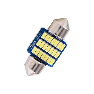 allextreme exdl21g led universal car interior super bright roof light reading dome bulb lamp with festoon holder 16w white1 pc