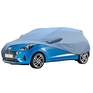 allextreme hi5001 car body cover compatible with hyundai old i10 custom fit dustproof uv heat resistant indoor outdoor body protection blue with mirror
