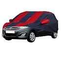 Allextreme HI5004 Car Body Cover Compatible with Hyundai Old i10 Custom Fit Dustproof UV Heat Resistant Indoor Outdoor Body Protection (Navy Blue &amp; Red with Mirror)