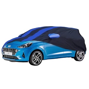 allextreme mxg5002 car body cover compatible with mahindra xuv 300 custom fit dustproof uv heat resistant indoor outdoor body protection navy blue amp blue with mirror