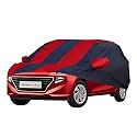 Allextreme HS5004 Car Body Cover Compatible with Hyundai Santro Custom Fit Dustproof UV Heat Resistant Indoor Outdoor Body Protection (Navy Blue &amp; Red with Mirror)