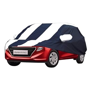 allextreme mse5004 car body cover compatible with maruti suzuki sx4 custom fit dustproof uv heat resistant indoor outdoor body protection navy blue amp red with mirror