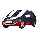 Allextreme MSE5004 Car Body Cover Compatible with Maruti Suzuki Sx4 Custom Fit Dustproof UV Heat Resistant Indoor Outdoor Body Protection (Navy Blue &amp; Red with Mirror)