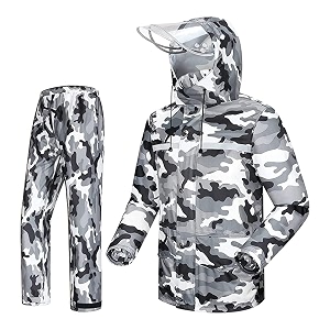 AllExtreme Reusable Two-Piece Raincoat With Transparent Face
