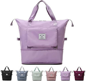 alley street expandable large capacity folding bag travel waterproof carry travel bag small travel bag  - large