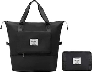 alley street expandable large capacity folding bag travel waterproof carry travel bag small travel bag  - large