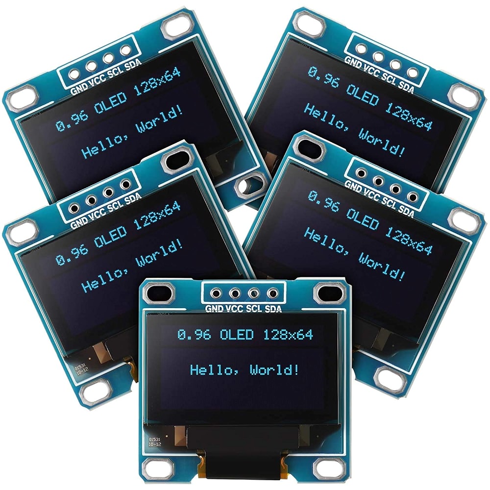 Luminous Display Raspberry Pi 5 Pieces 0.96 Inch OLED Module 12864 128x64 SSD1306 Driver IIC I2C ...