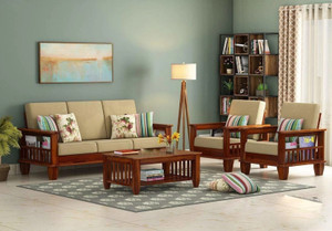 allie wood rosewood  sheesham  fabric 3  1  1 sofa set teak finish beige fabric diydo-it-yourself