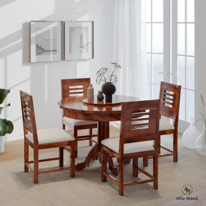allie wood rosewood sheesham solid wood 4 seater dining set